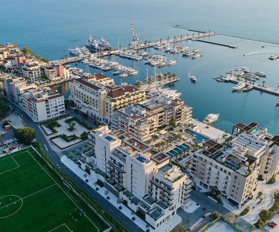 Aerial view of Porto Montenegro