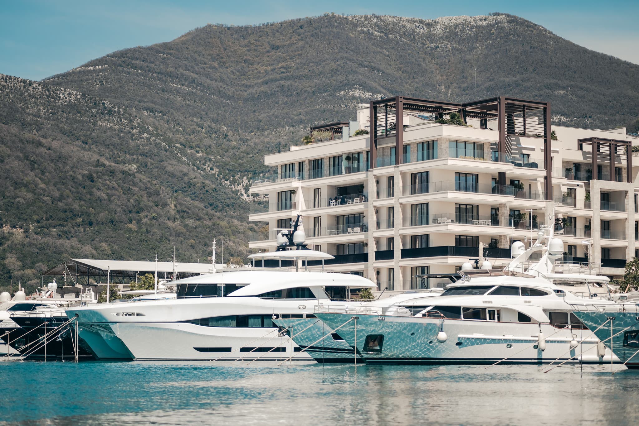 Yachts in Porto Montenegro Marina