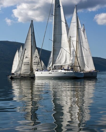 Boats sailing in the Montenegro waters