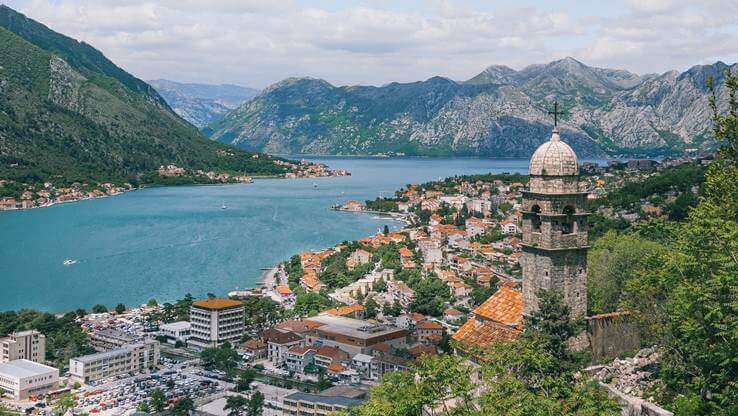 The viewpoint in Kotor Old Town