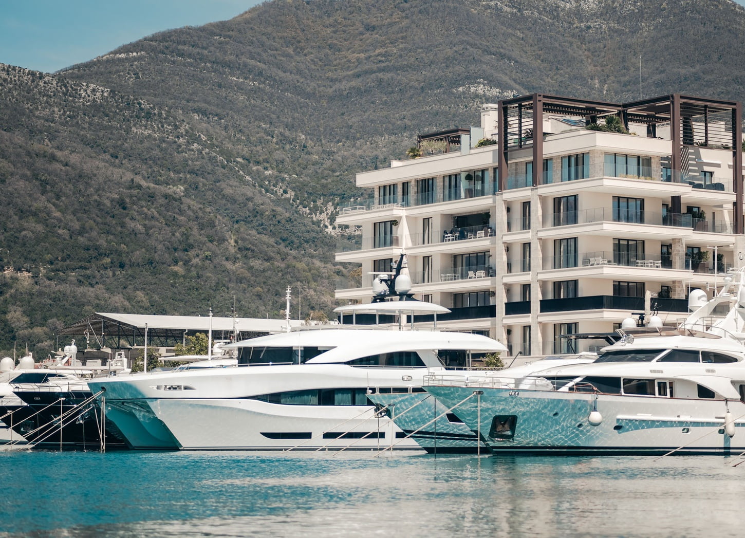 Yachts in Porto Montenegro Marina