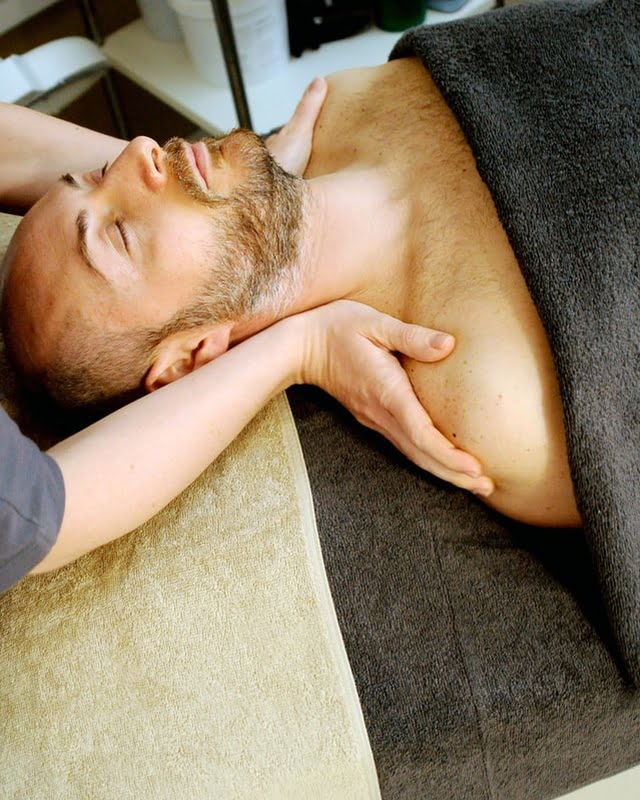 Man enjoying a traditional thai massage