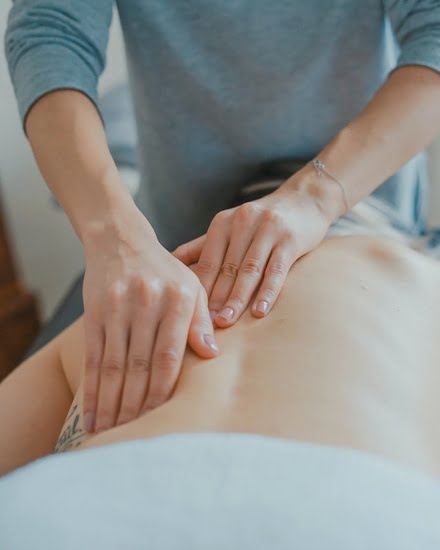 person enjoying a deep tissue massage