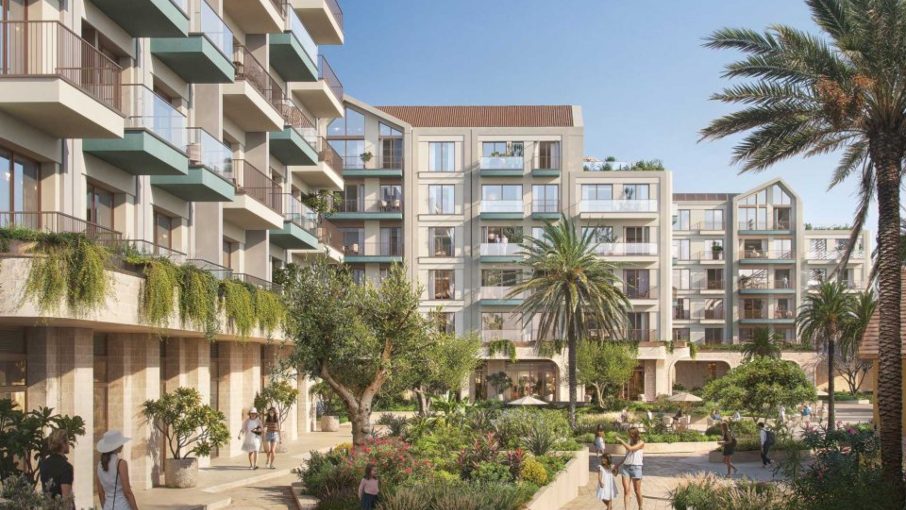 Vero and Versa Residences promenade at Porto Montenegro, featuring waterfront luxury living.